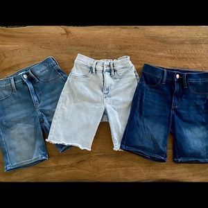 Old Navy - 3 pairs of girls ballerina jean shorts size 10